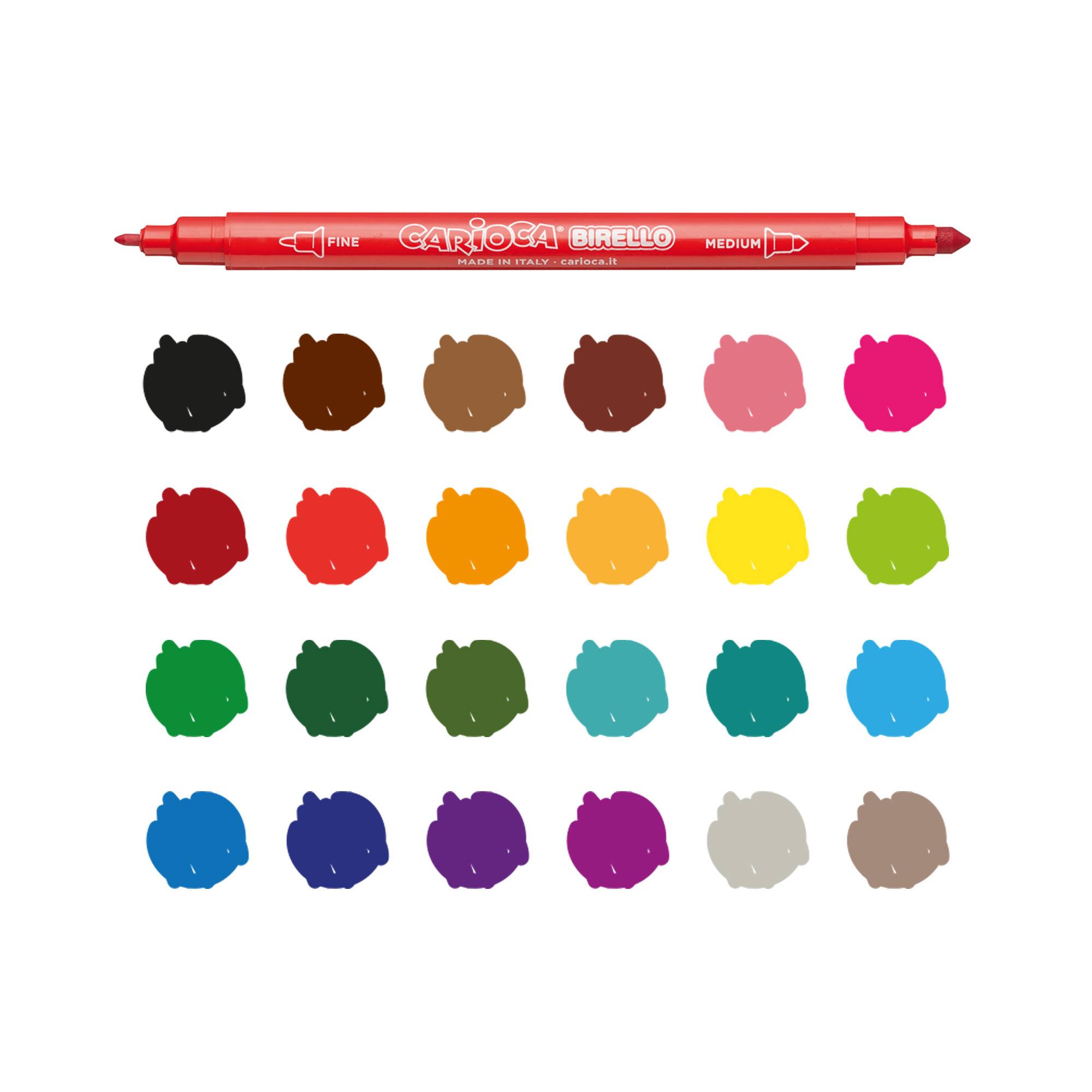 CARIOCA® Birello Washable Double Felt Tip Pen Set